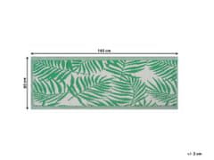 Beliani Venkovní koberec KOTA palmové listy zelené 60 x 105 cm
