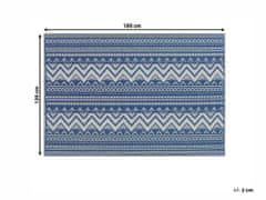 Beliani Venkovní koberec 120 x 180 cm modrý NAGPUR