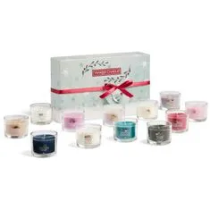 Yankee Candle vánoční dárková sada, 12x votivní svíčka ve skle