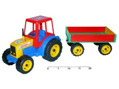 InnoVibe Pestrobarevný traktor s vlečkou 45 cm