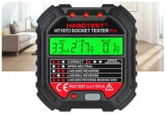 Habotest Tester zásuvek se zobrazením RCD GFCI, HT107D