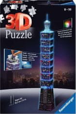 Ravensburger RAVENSBURGER Svítící 3D puzzle Noční edice Taipei 101, Taiwan 216 dílků