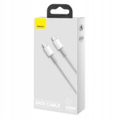 BASEUS USB-C QC kabel PD 4.0 5A 100W 2m, CATGD-A02 bílá