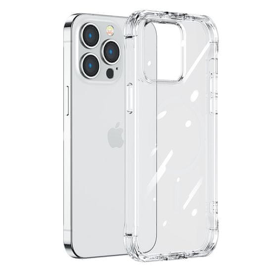 shumee Kryt pouzdra pro iPhone 14 Pro, pancéřové pouzdro s háčky, průhledný stojánek