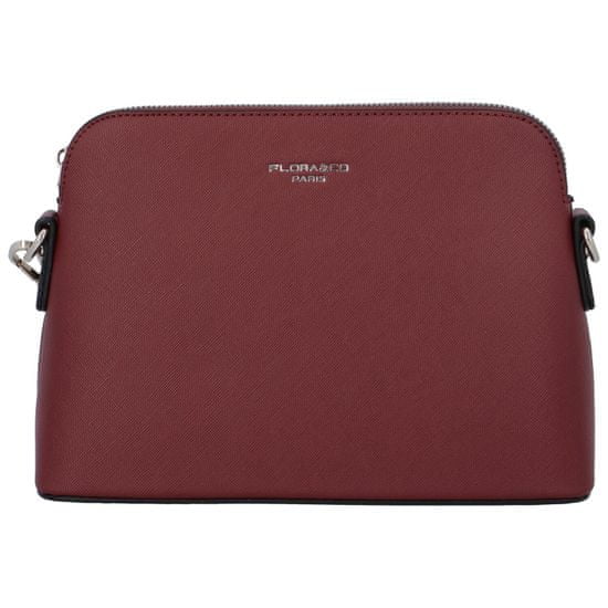 Flora Universální dámská koženková crossbody Adela, vínová