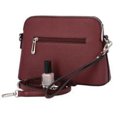 Flora Universální dámská koženková crossbody Adela, vínová