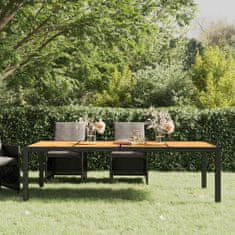 Vidaxl Zahradní stůl černý 250 x 100 x 75 cm polyratan