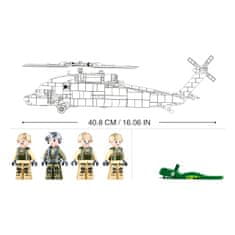 Sluban Model Bricks M38-B1012 Zdravotnický vrtulník UH-60 Black Hawk