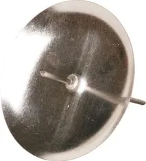 Bodec na svíčku - stříbrný, průměr 5,1 cm - 36 ks
