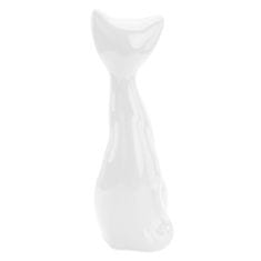 botle Figurka kočky Stojící socha 8 x 23 cm Keramický bílá Dekorace Lesk Dárek Moderní