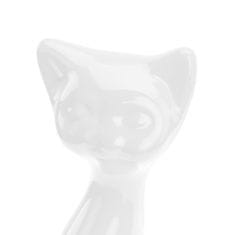 botle Figurka kočky Stojící socha 8 x 23 cm Keramický bílá Dekorace Lesk Dárek Moderní