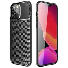 OEM Kryt iPhone 14 Pro Max Armored Shockproof Carbon Fiber černý