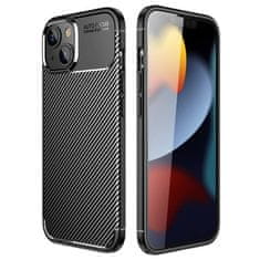 OEM Kryt iPhone 14 Armored Shockproof Carbon Fiber černý