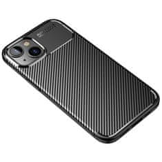 OEM Kryt iPhone 14 Armored Shockproof Carbon Fiber černý