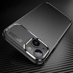 OEM Kryt iPhone 14 Armored Shockproof Carbon Fiber černý