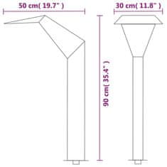 Vidaxl Bazénová fontána nerezová ocel 50 x 30 x 90 cm stříbrná