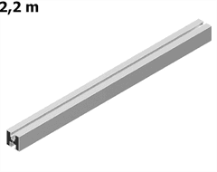 sapro FVE Hliníkový montážní H profil 40x40mm, 2,2m, délka 2200m pro kladívkový šroub (T)