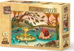 Art puzzle Dřevěné puzzle Kámoši od jezera 50 dílků