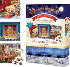 EuroGraphics Puzzle Adventní kalendář: Veselé Vánoce 24x50 dílků