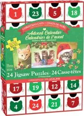 EuroGraphics Puzzle Adventní kalendář: Vánoční kočky 24x50 dílků