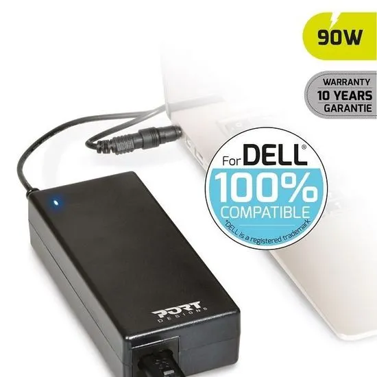 Port Designs PORT CONNECT DELL 100% napájecí adaptér k notebooku, 19V, 4,74A, 90W, 2x DELL konektor