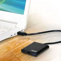 Port Designs PORT CONNECT USB-C HUB, HDMI 1X 4K + USB-A + USB-C, černý