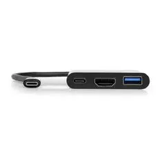 Port Designs PORT CONNECT USB-C HUB, HDMI 1X 4K + USB-A + USB-C, černý