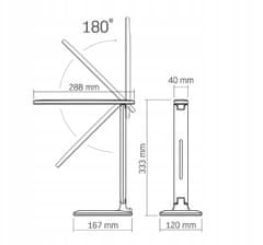 VIDEX LED stolní lampa - 5W - CCT s displejem OSLO