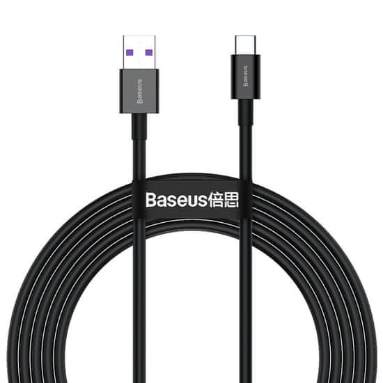 shumee Špičkový kabel pro Huawei USB - USB-C 11V / 6A SuperCharge 2m - černý