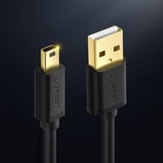 USAMS Ugreen kabel USB - mini USB 480 Mbps (US132 10355) - 1m - Černá KP27730