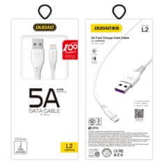 shumee Kabel pro iPhone USB - Lightning 5A 2m bílý