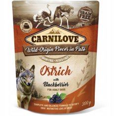 Carnilove Ostrich&Blackberries 300 g kapsička pro s pštrosem a ostružinami