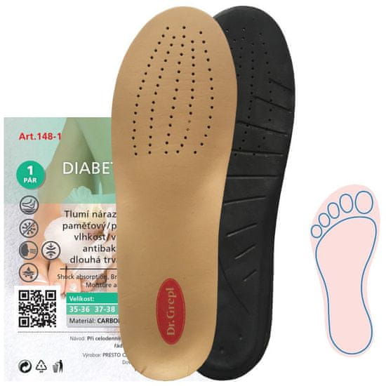 Dr.Grepl 148-1 Vložky DIABETIC COMFORT 35-36