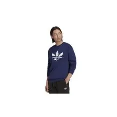 Adidas Mikina tmavomodrá 176 - 181 cm/L Adicolor Shattered Trefoil Crewneck