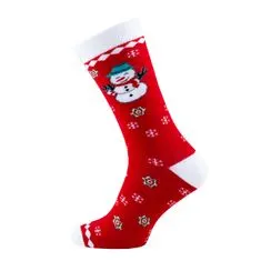 Star Socks Veselé ponožky Snowman červená 39-42