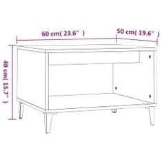 Vidaxl Konferenční stolek lesklý bílý 60x50x40 cm kompozitní dřevo