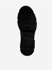 Tamaris Černo-šedé kožené kotníkové boty Tamaris 40