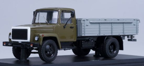 Start Scale Models GAZ-3307, valník (khaki-šedá), 1/43