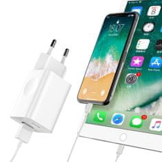 shumee Nástěnná nabíječka, zdroj pro USB Quick Charge 3.0 kabel, bílá