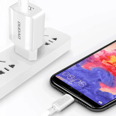 DUDAO Síťová nabíječka 2x USB 5V / 2,4A + Lightning kabel - Bílá KP26481