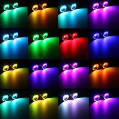 motoLEDy RGB LED žárovka pro BMW kroužky sada 2ks barev + dálkové ovládání