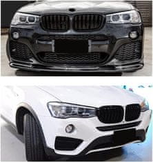 UNI Přední maska ledvinky Double-line BMW X3/X4 F25/F26 2014-2018 FACELIFT černá