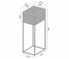 Tutumi Stojan na květiny METALIC černý 70 cm