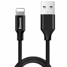 shumee Odolný textilním opletený kabel USB Iphone Lightning 1.2M černý