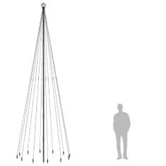 Vidaxl Vánoční strom s hrotem 732 modrých LED diod 500 cm