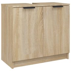 Vidaxl 4dílná sada koupelnových skříněk dub sonoma kompozitní dřevo