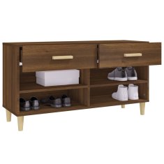 Greatstore Botník hnědý dub 102 x 35 x 55 cm kompozitní dřevo