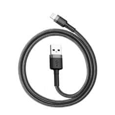 BASEUS Datový kabel Baseus cafule USB Lightning Cable 2,4A 1m šedá/černá