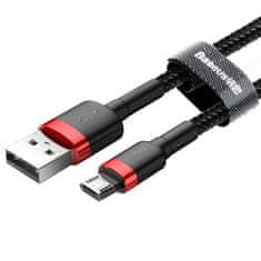 BASEUS Datový kabel micro USB Baseus cafule 2.4A 0,5m CAMKLF-AG1 černočervený