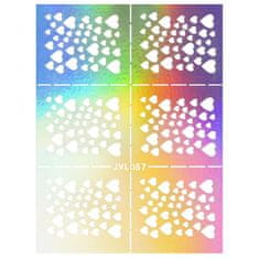 Northix Stencils for Nail Design - Hearts 